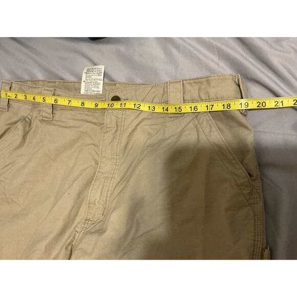 Carhartt Dangaree Fit Canvas Work Pants 38x34 Tan Khaki Carpenter - Picture 5 of 7